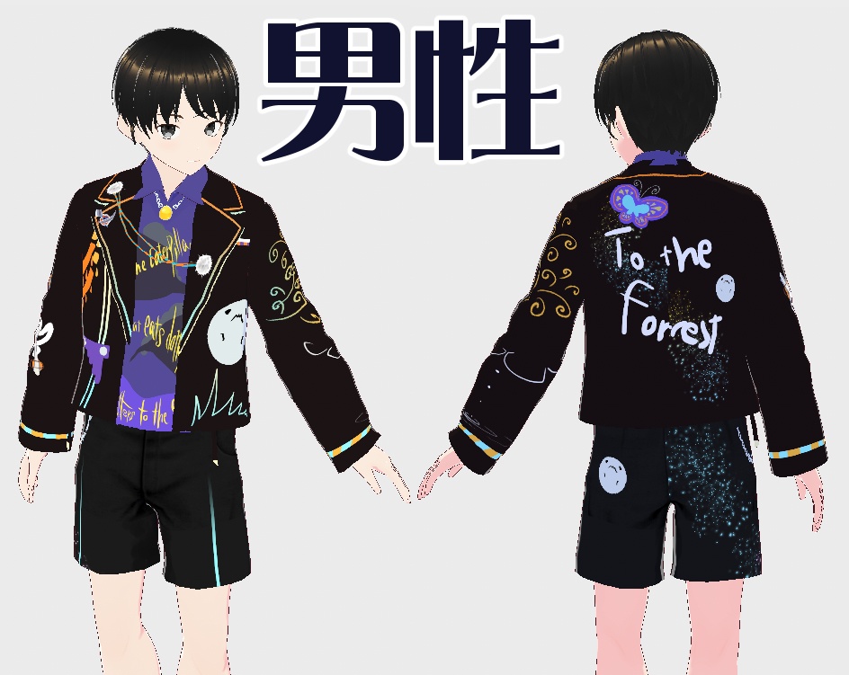 【VROIDテクスチャ】ゲーミングスーツ【衣装】