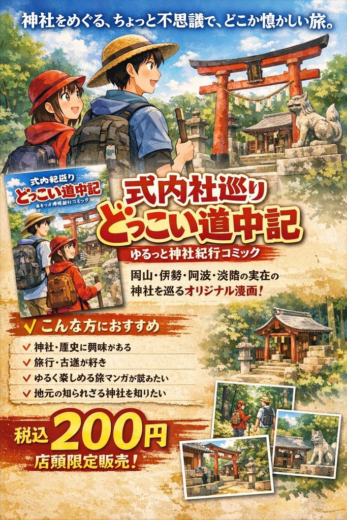 珍道中コミック『全国の神社巡り・どっこい道中記』伊勢の神宮 外宮編