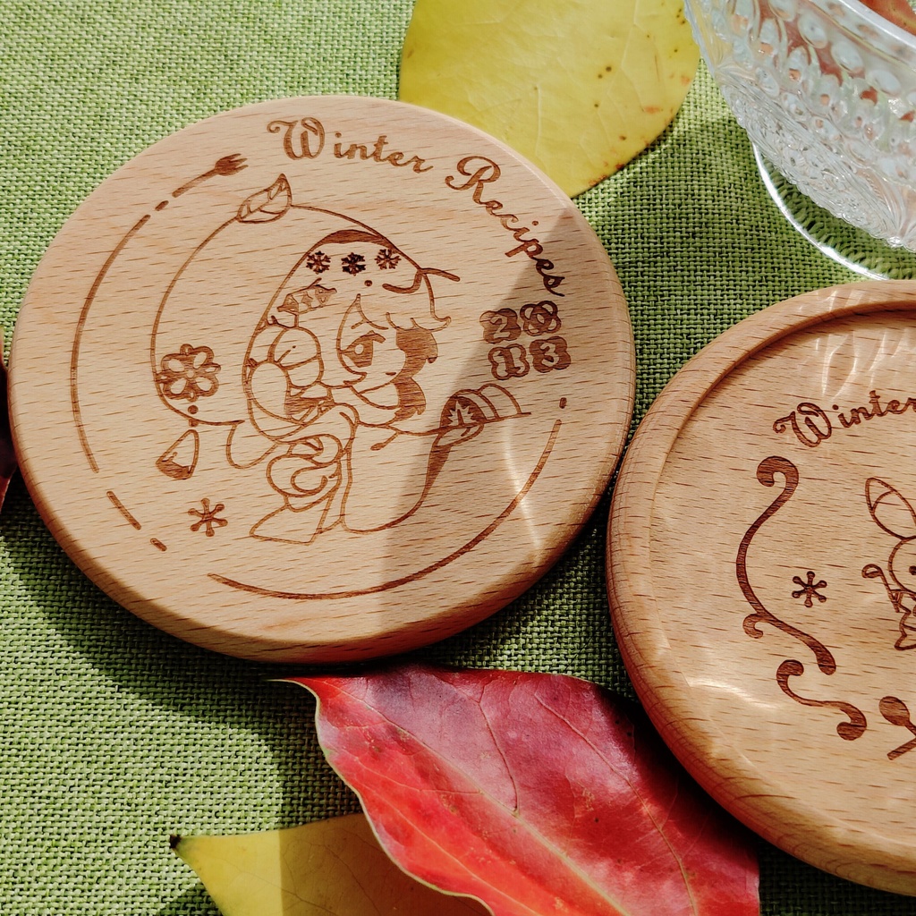 【終了】Winter Recipes・木製コースター