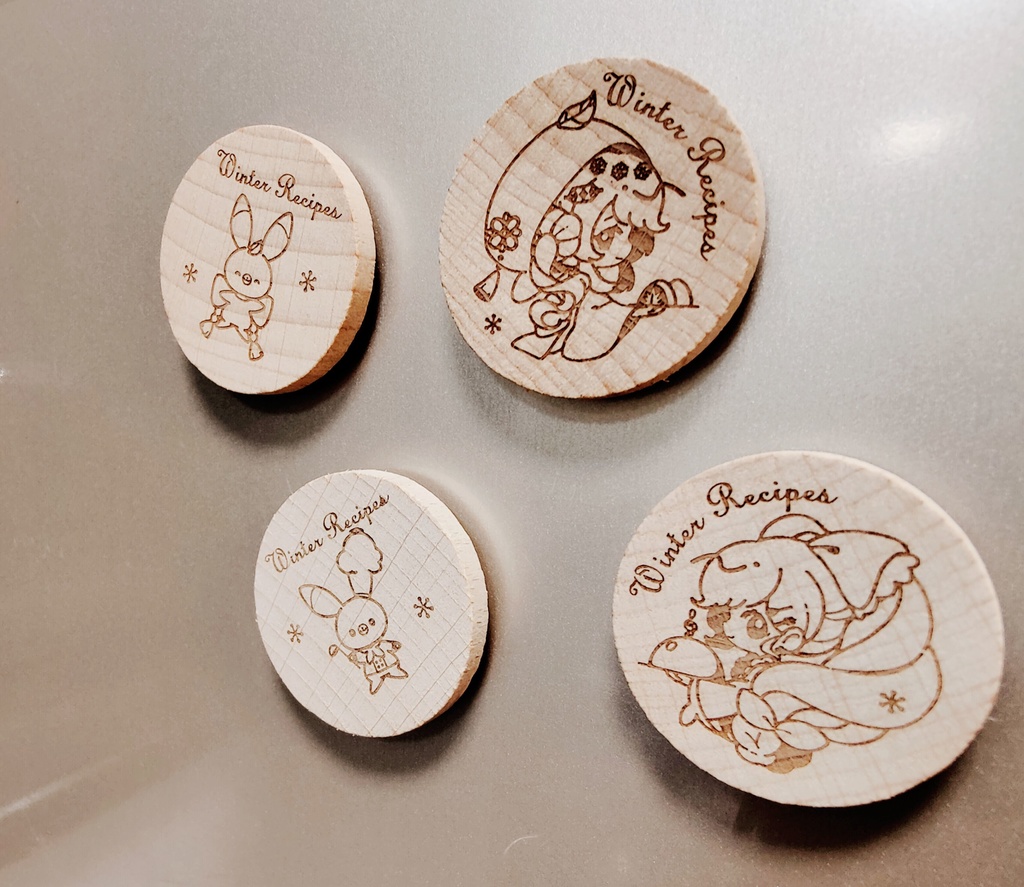 【終了】Winter Recipes・木製マグネット