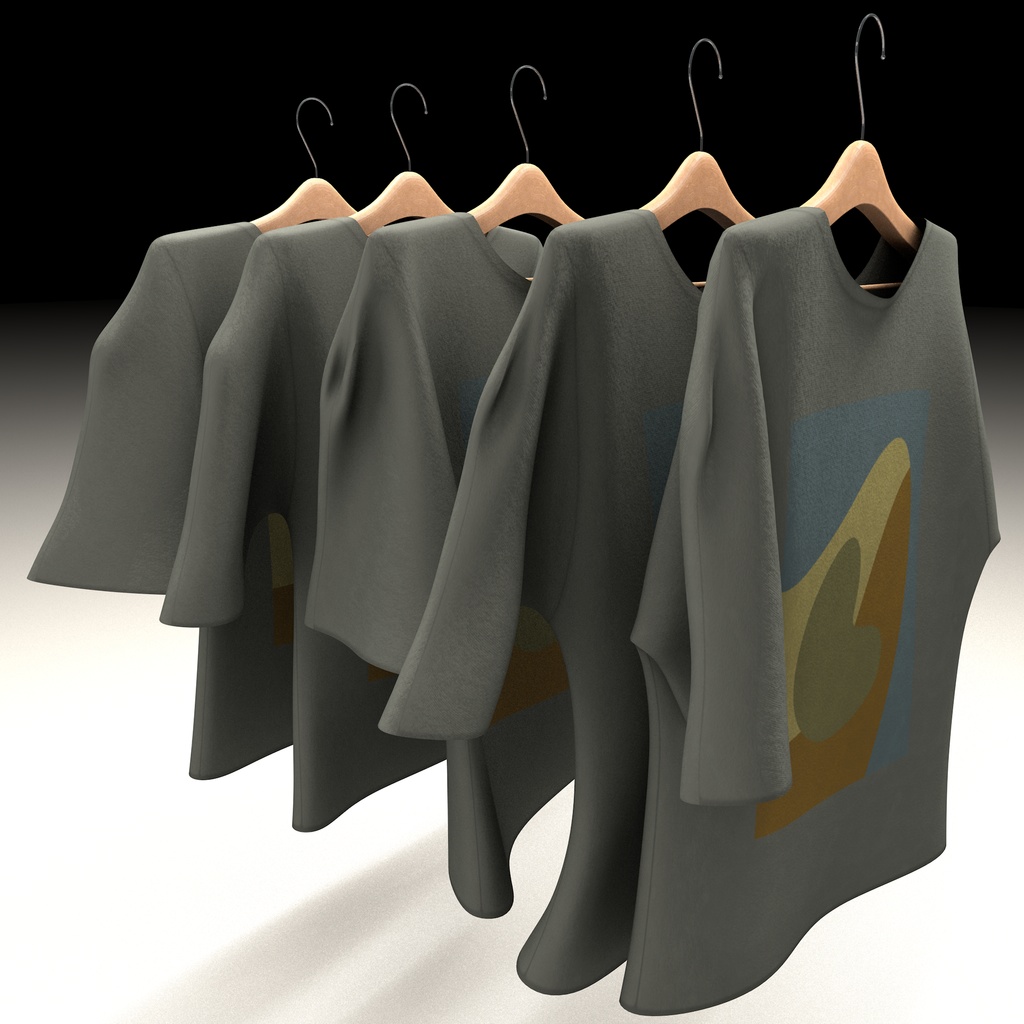 Hanging Shirts 01 - ハンガー陳列Tシャツ01