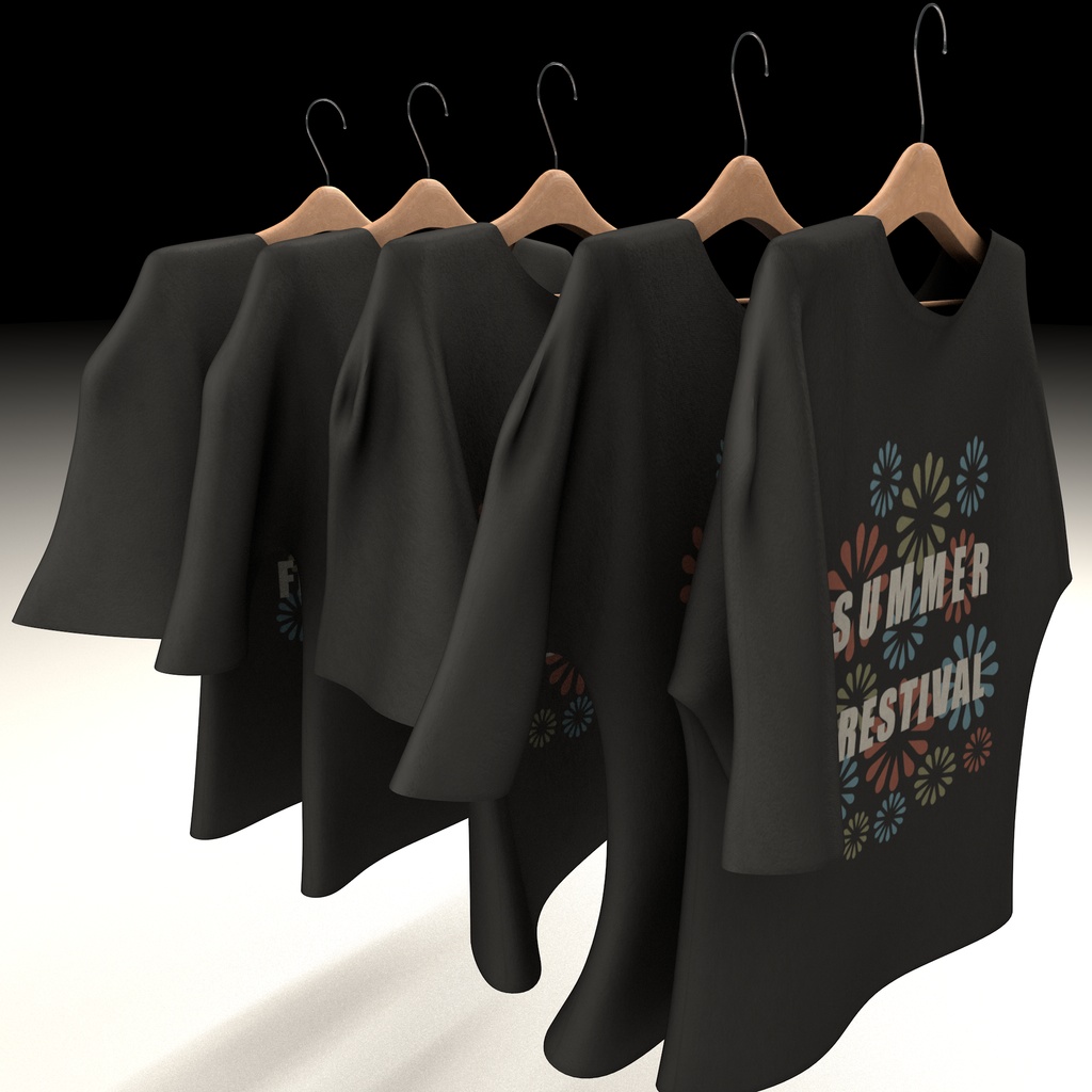 Hanging Shirts 01 - ハンガー陳列Tシャツ01
