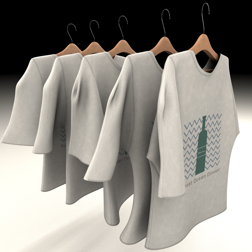 Hanging Shirts 01 - ハンガー陳列Tシャツ01