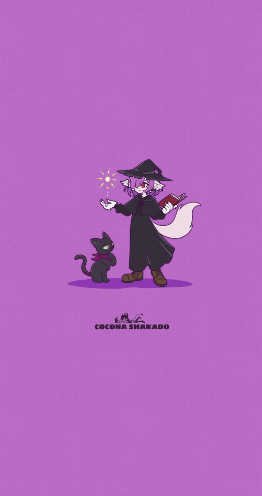 【スマホ壁紙】Oct. 2025 Calendar -The Witch & Cat-(TransfurSalon)