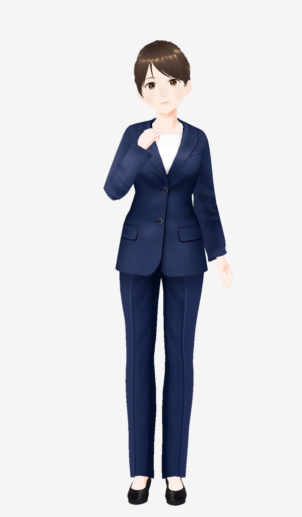 ひなた_シニヨン_3Dビジネスアバター