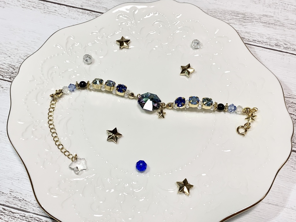 スワロラインブレスレット(星空)