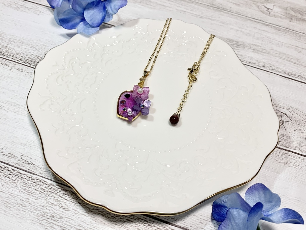 紫陽花ネックレス
