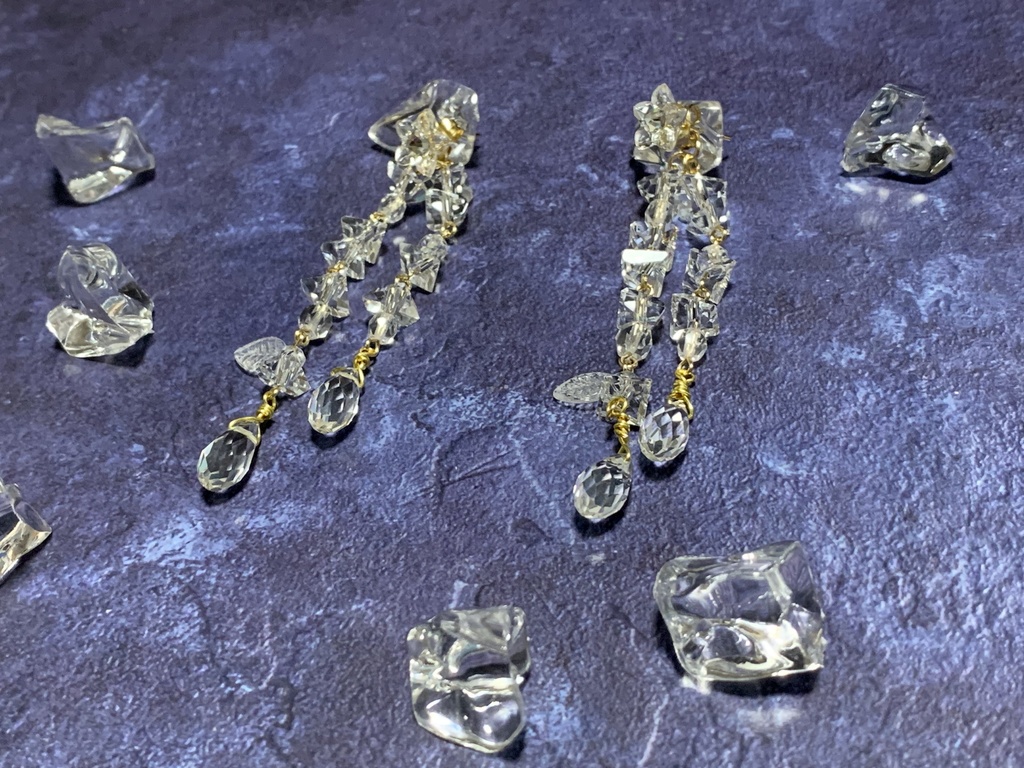 氷花シリーズ　ピアス