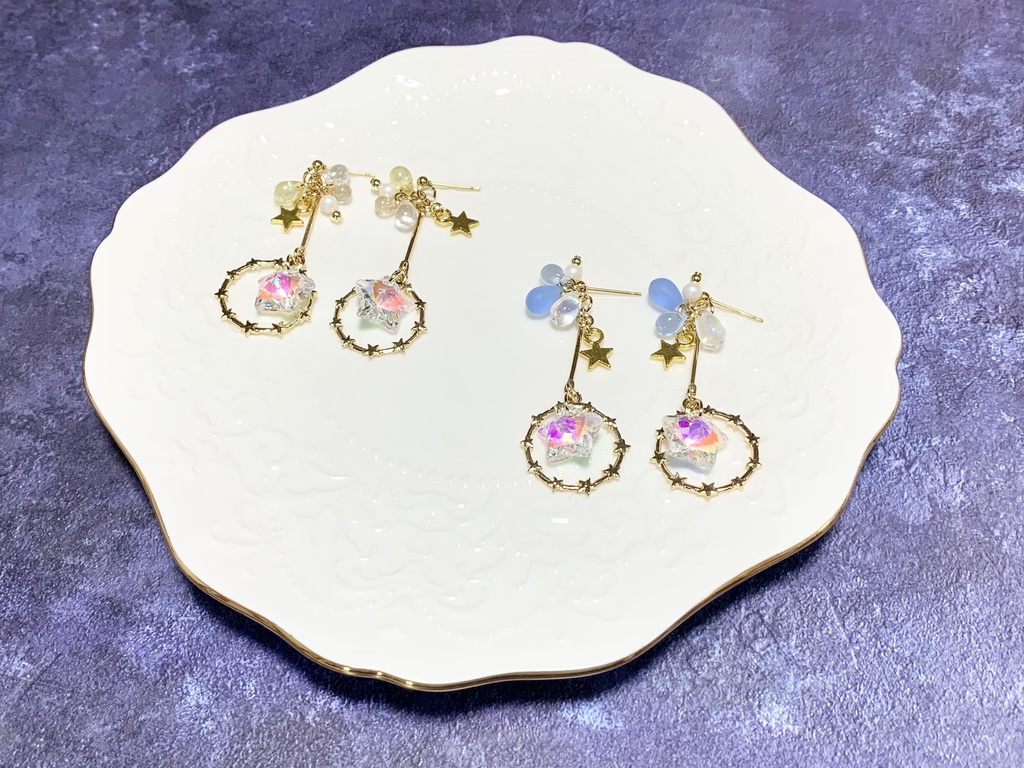 星のリースピアス