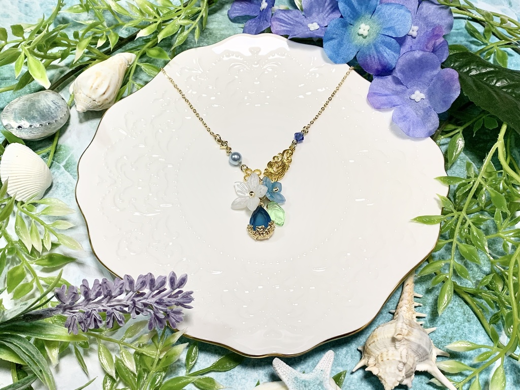 人魚の花摘み -フラワーネックレス-