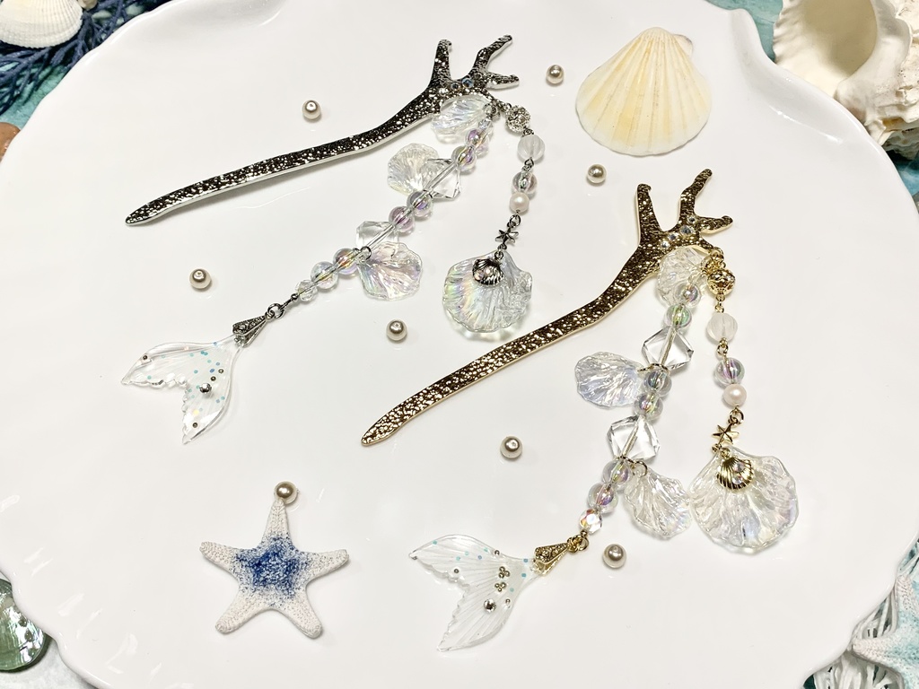 マーメイドのサンゴ かんざし