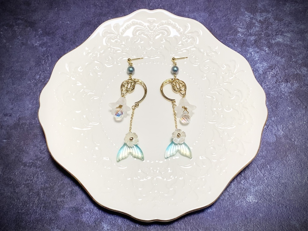 雪花-花のランタン- ピアス