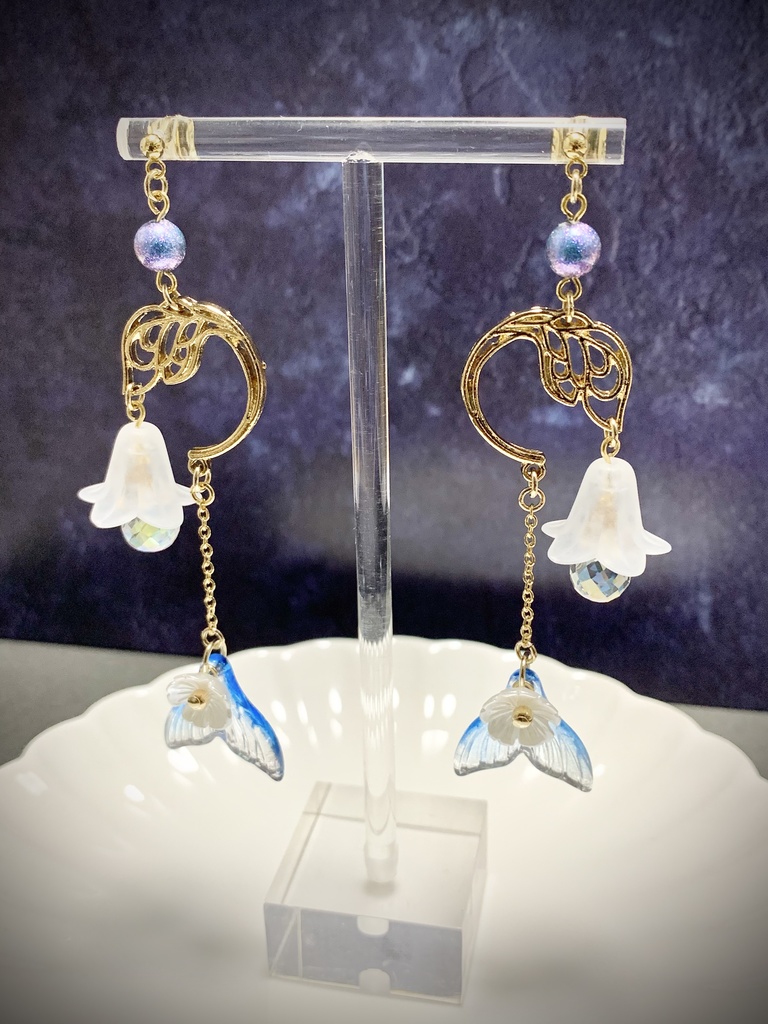 雪花-花のランタン- ピアス