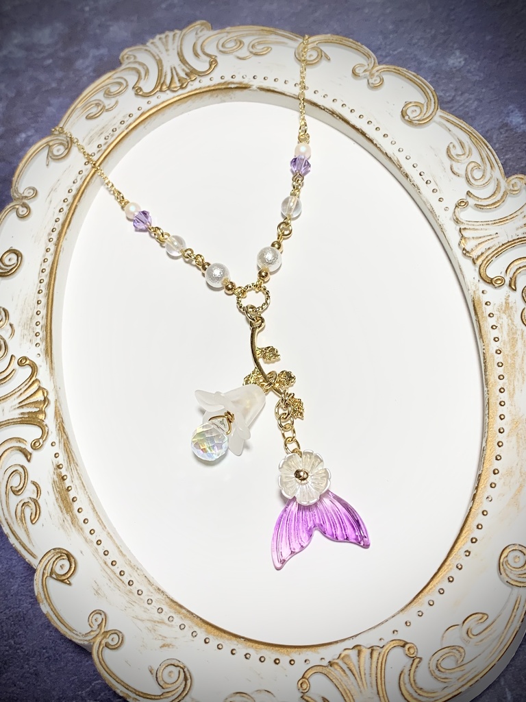 雪花-花のランタン- ネックレス