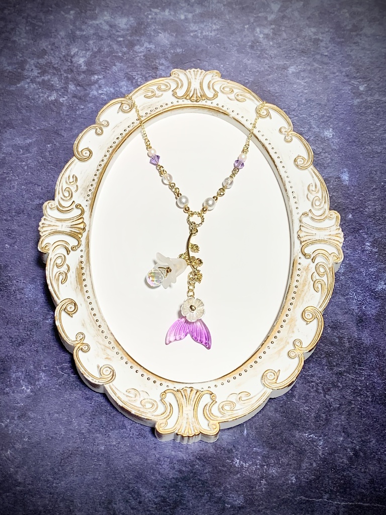 雪花-花のランタン- ネックレス