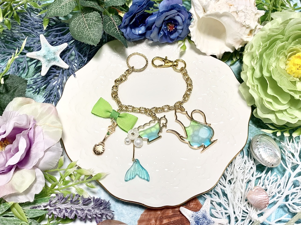 人魚のお茶会 バッグチャーム