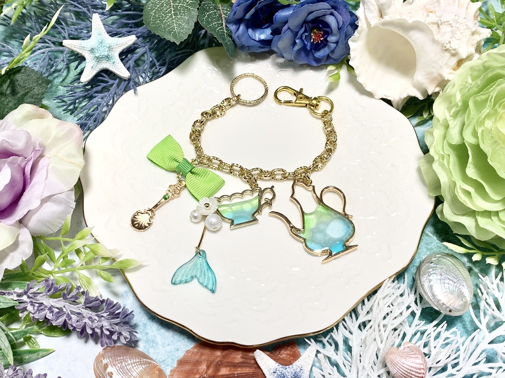 人魚のお茶会 バッグチャーム