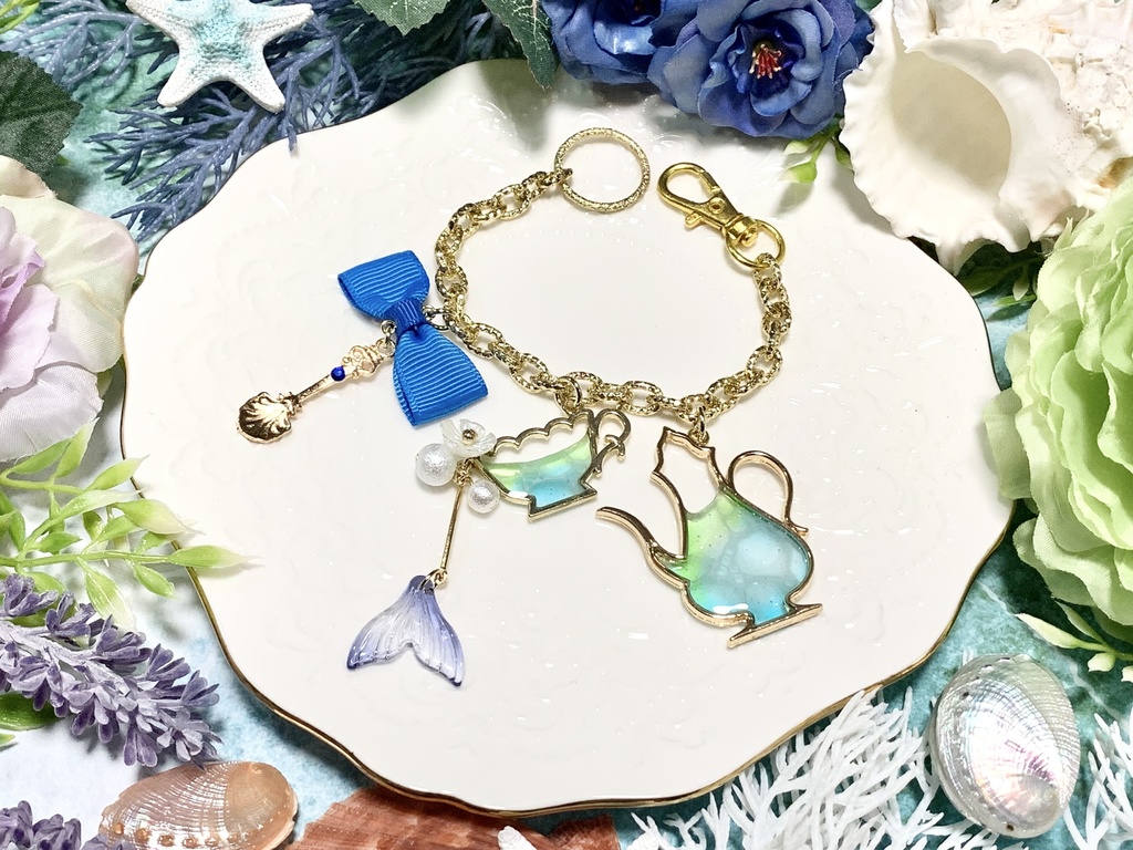 人魚のお茶会 バッグチャーム