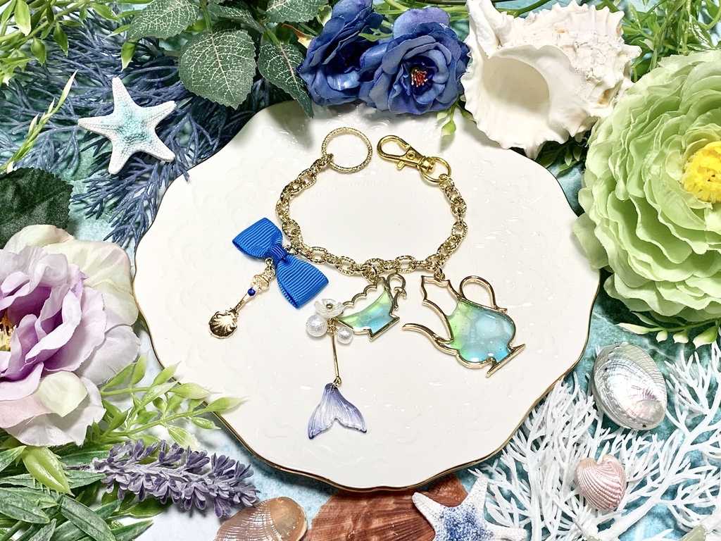 人魚のお茶会 バッグチャーム