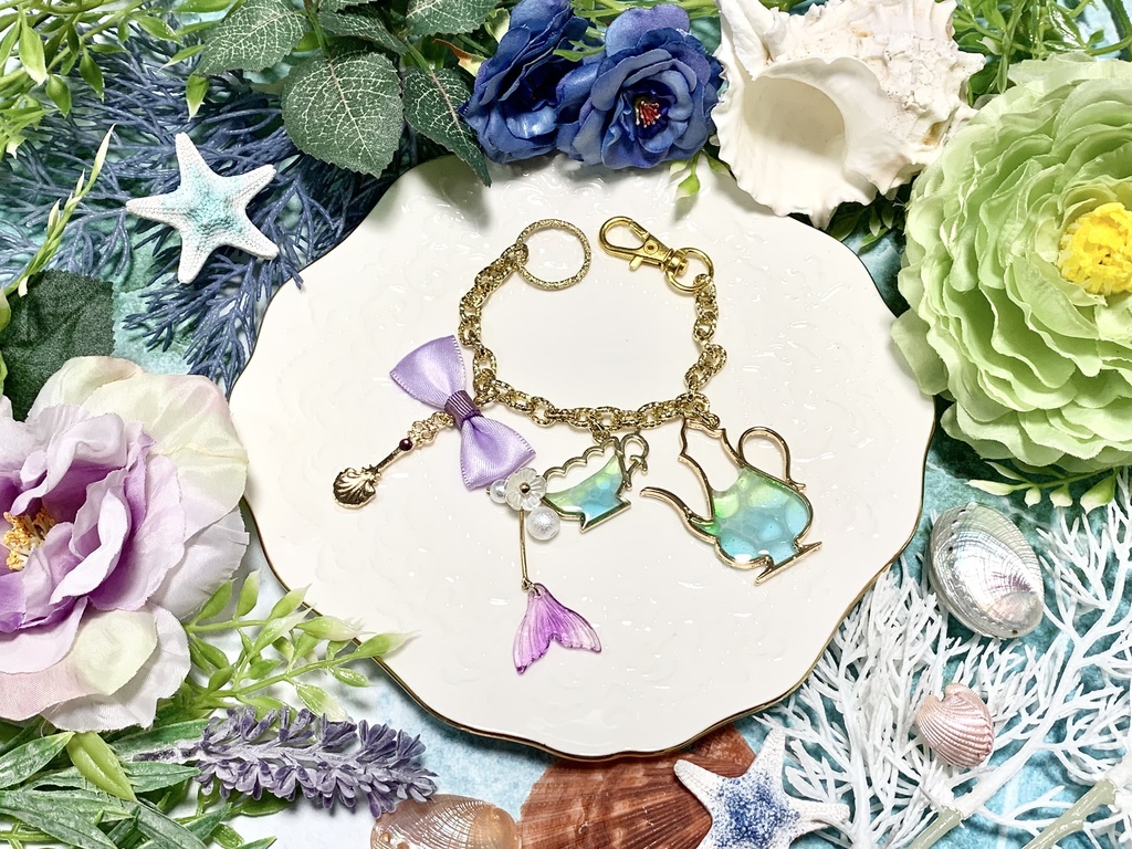 人魚のお茶会 バッグチャーム