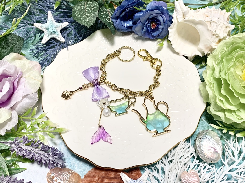 人魚のお茶会 バッグチャーム