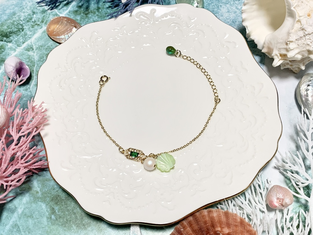 カラーシェルブレスレット