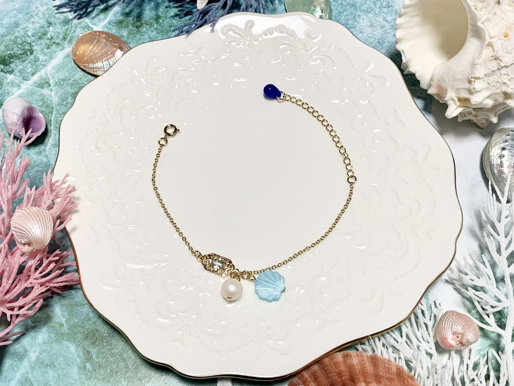 カラーシェルブレスレット