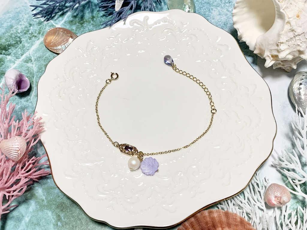 カラーシェルブレスレット