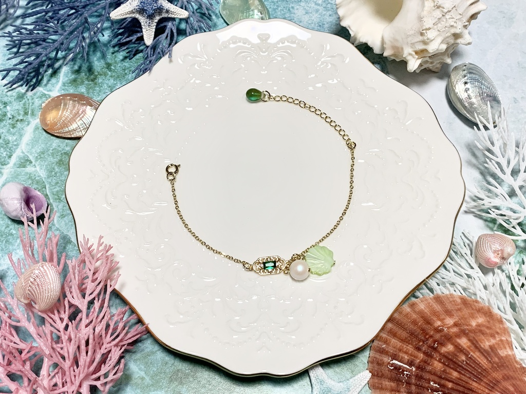 カラーシェルブレスレット