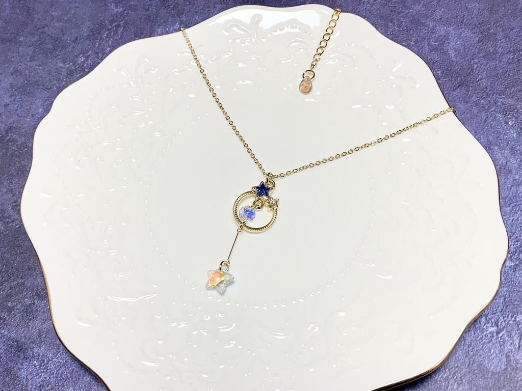 ゆらゆら流れ星ネックレス