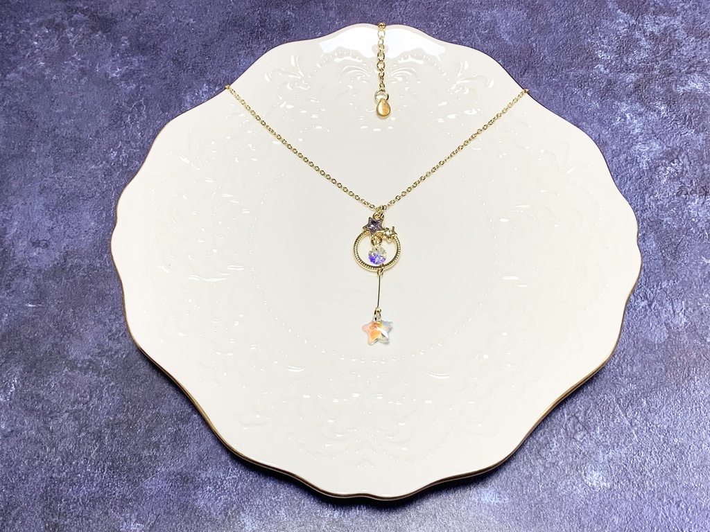 ゆらゆら流れ星ネックレス