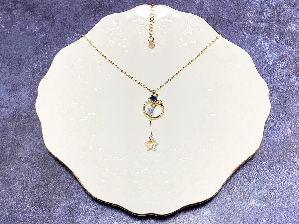 ゆらゆら流れ星ネックレス