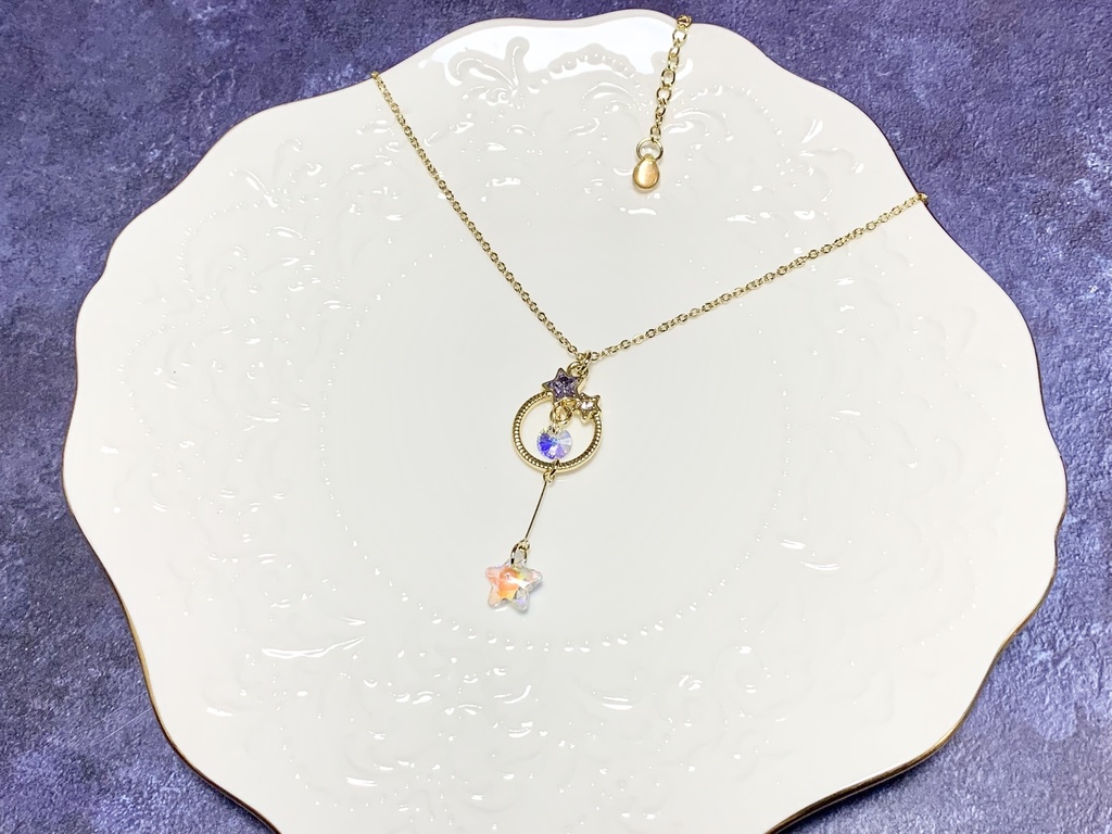 ゆらゆら流れ星ネックレス