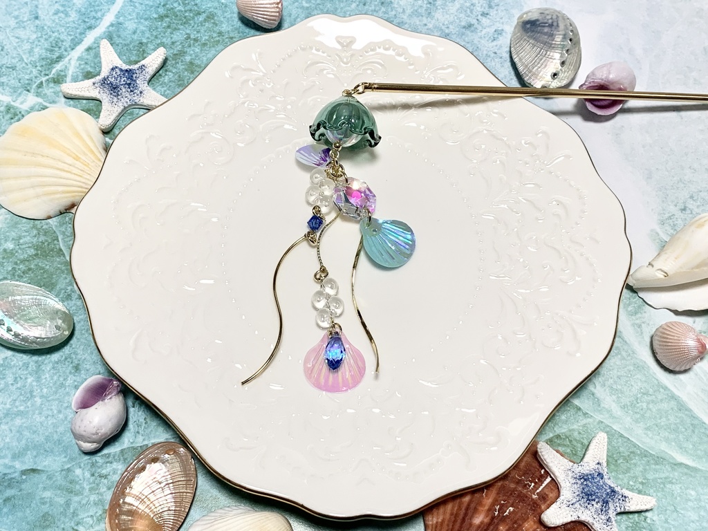 花クラゲのかんざし