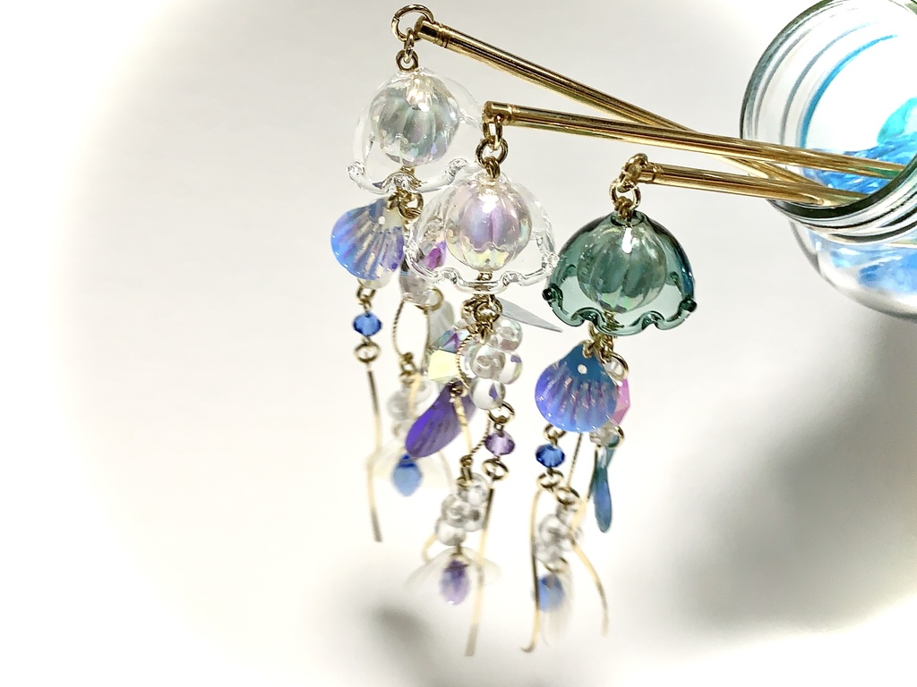 花クラゲのかんざし