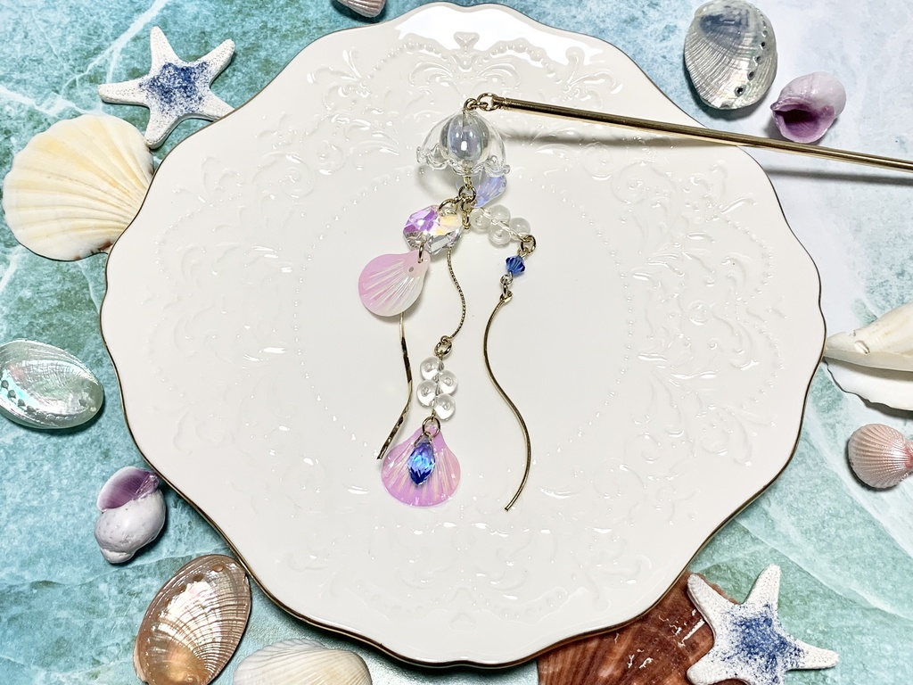 花クラゲのかんざし