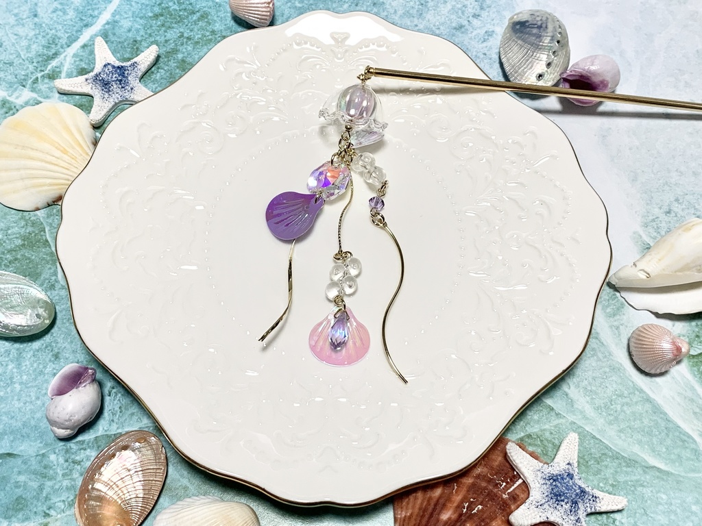 花クラゲのかんざし