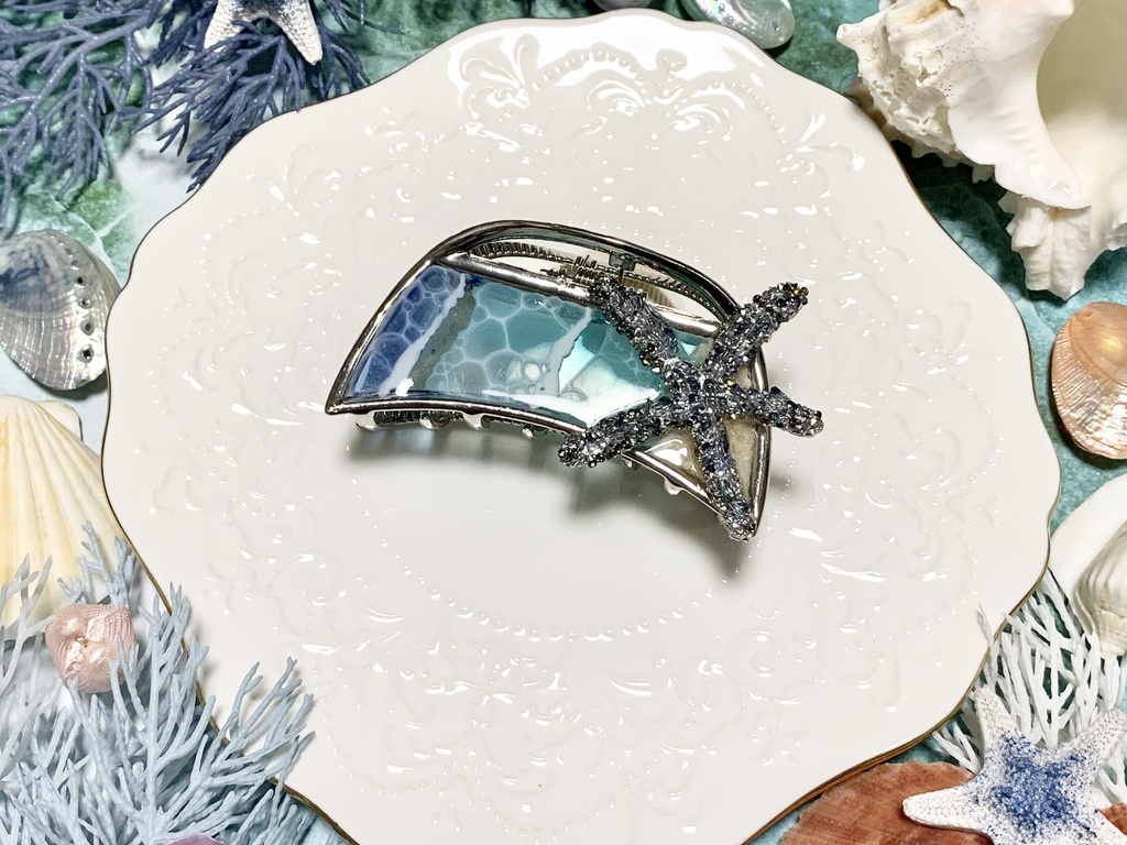 細波とヒトデ バンスクリップ