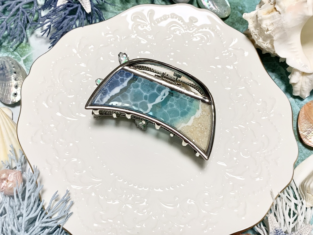 細波とヒトデ バンスクリップ