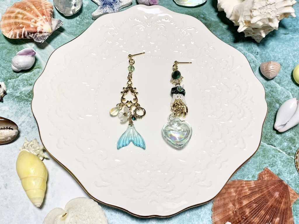 心を掴む人魚 イヤーアクセサリー