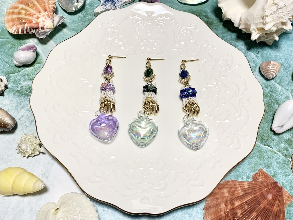 心を掴む人魚 イヤーアクセサリー