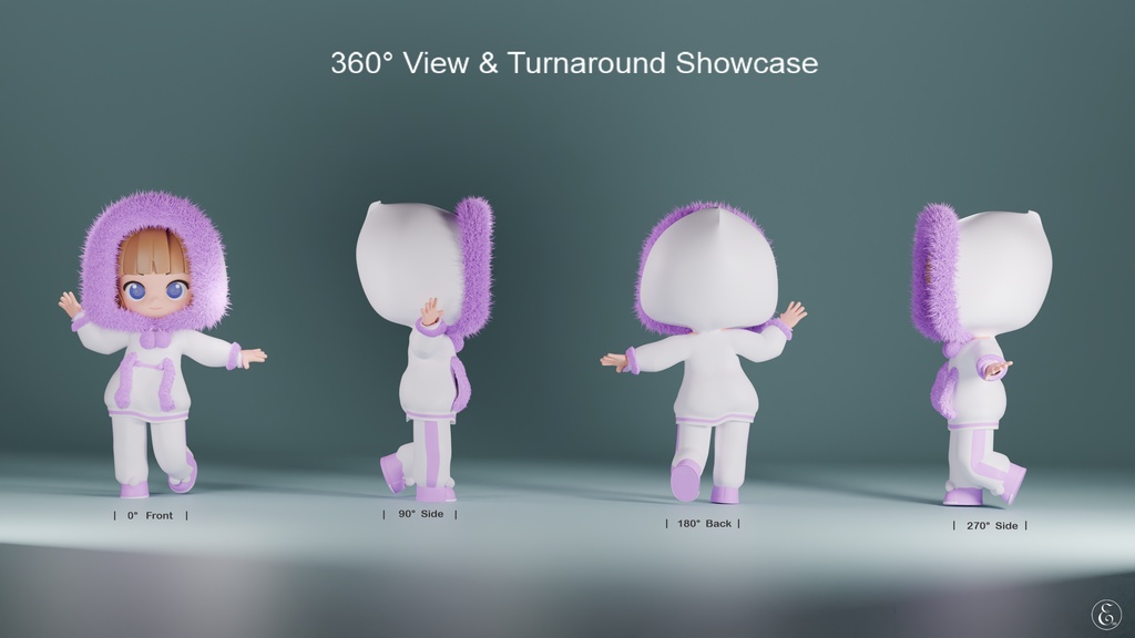 【Blender 3D】 Illi-Pop - Cute Chibi Doll Base Mesh / 3Dモデル ミニキャラ