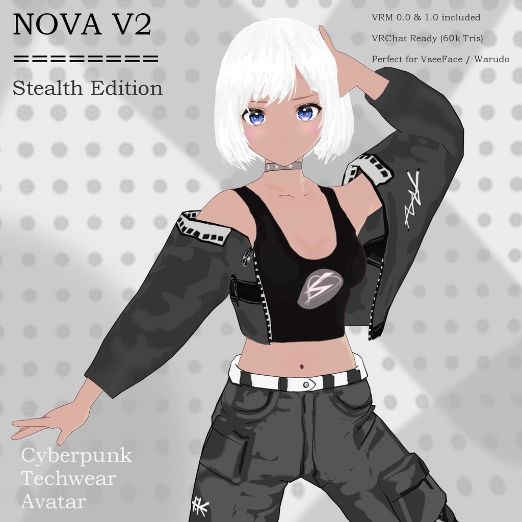 NOVA V2 - ステルス・テックウェア アバター / STEALTH TECHWEAR AVATAR  - emhiArt3D - 2/8