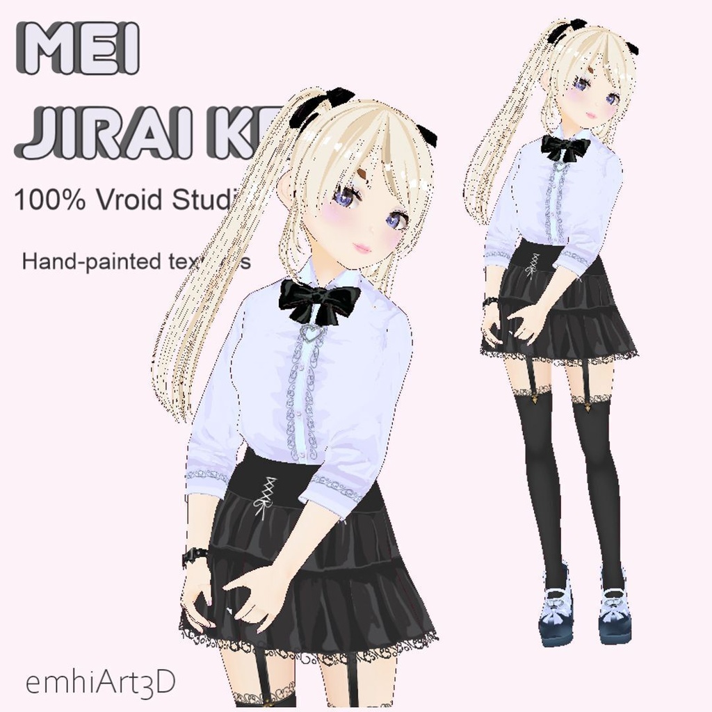 ⚡ MEI - BLUE - HANDPAINTED 2D JIRAI KEI ANIME AVATAR ⚡