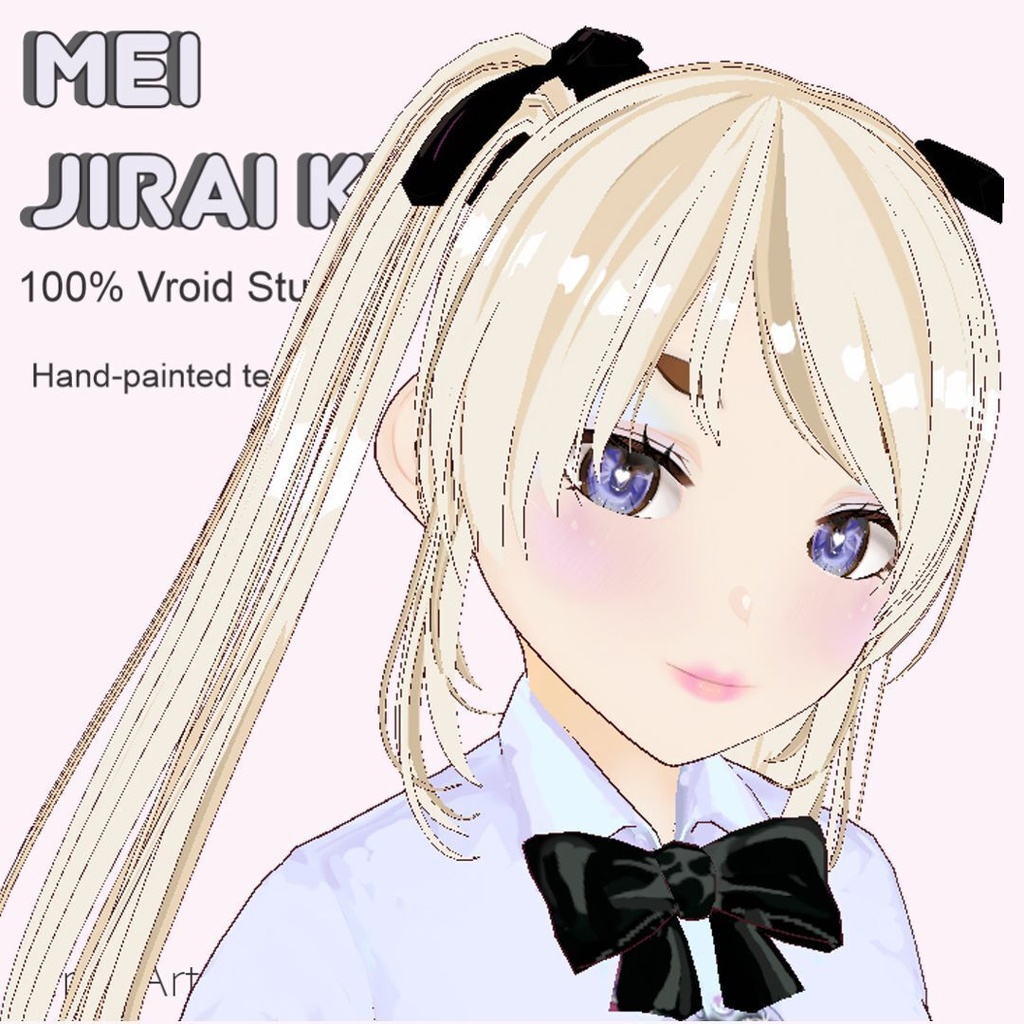 ⚡ MEI - BLUE - HANDPAINTED 2D JIRAI KEI ANIME AVATAR ⚡