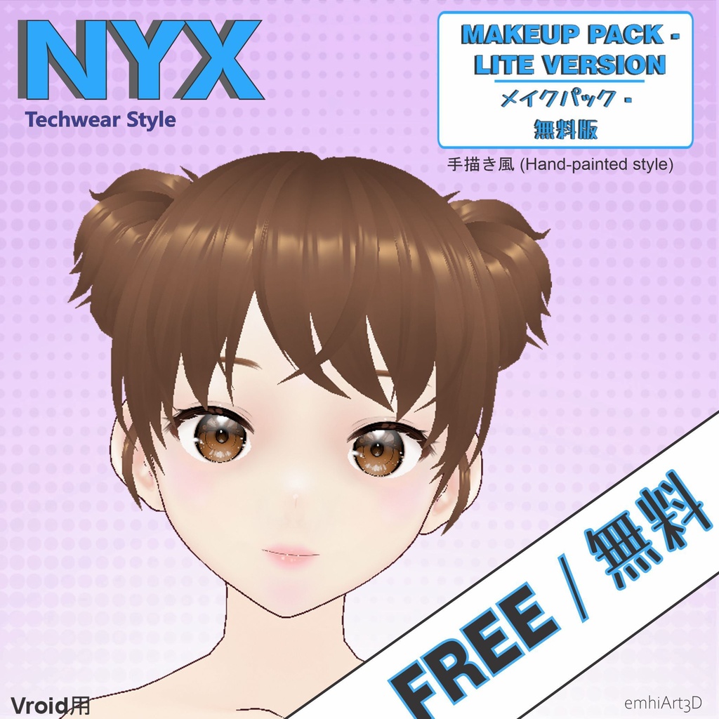 [Free/VRoid] NYX Series // Pixie Makeup Pack - Lite Version (v2.14.0+)
