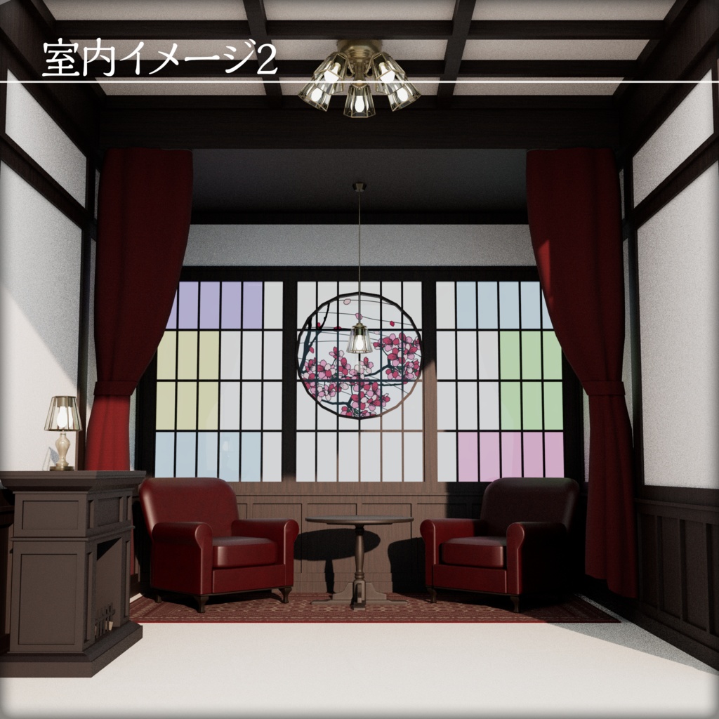 【3Dモデル】大正浪漫セット