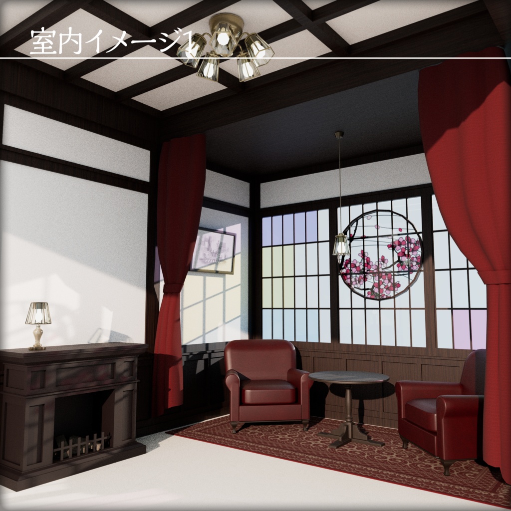 【3Dモデル】大正浪漫セット