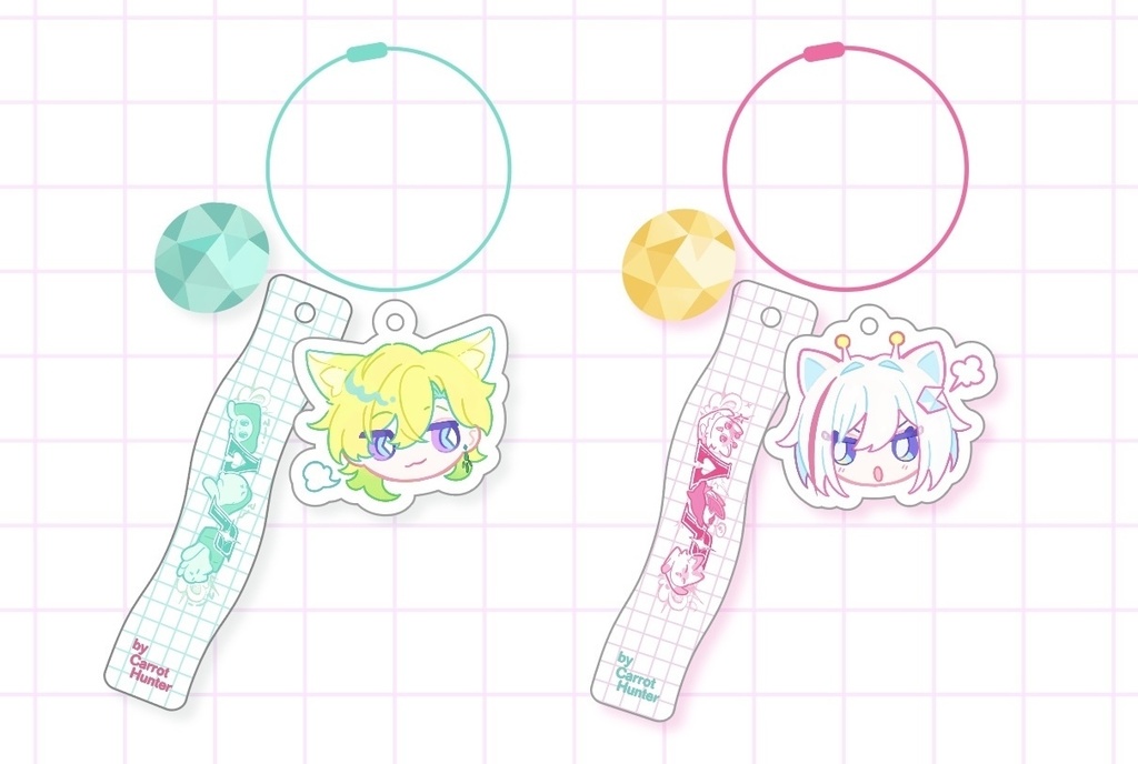 アクリルキーホルダー2種【アベンチュリン】【トパーズ】