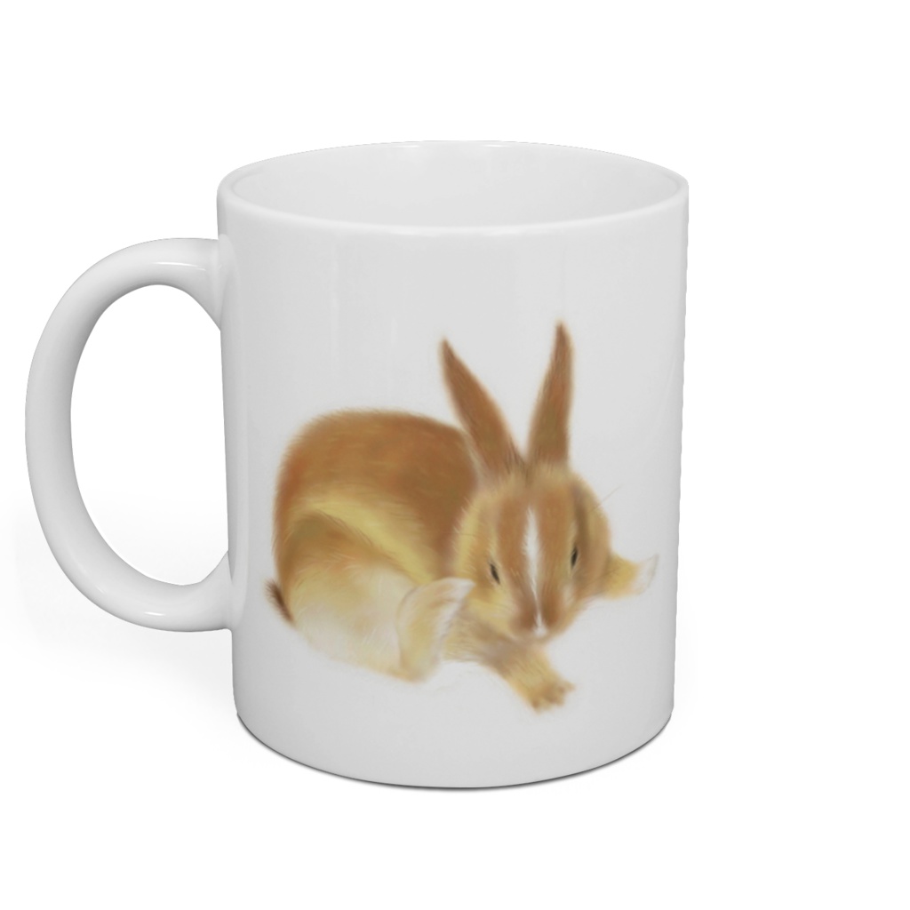 ふわふわうさぎマグカップ 両面